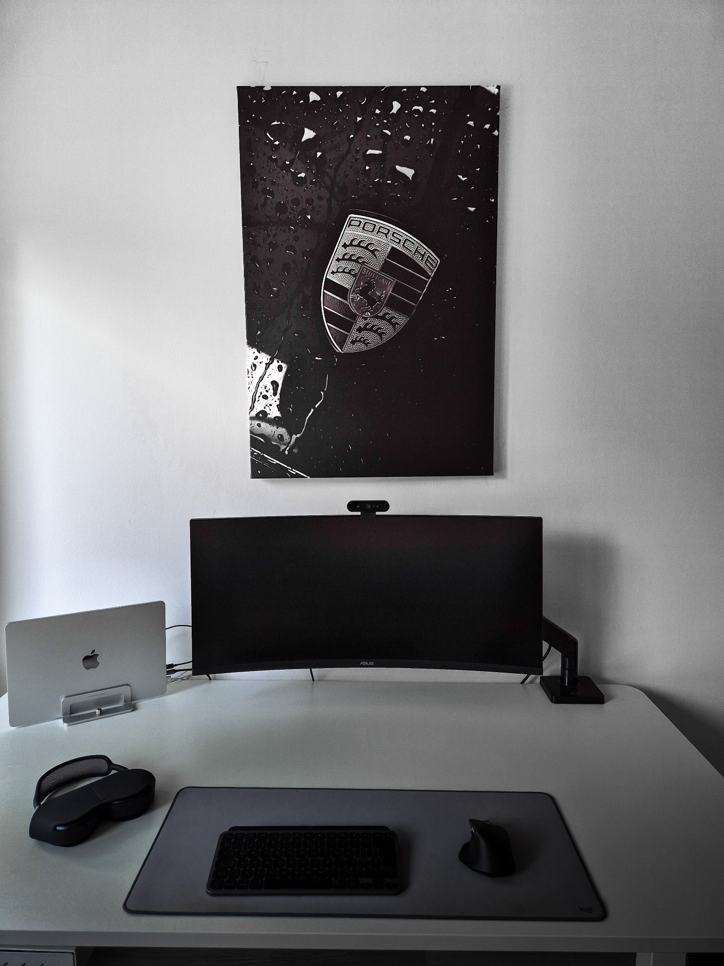 Black Sheep canvas above a clean desk